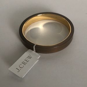 NWT J CREW GP Lucite Metallic Thick Resin Bangle Bracelet